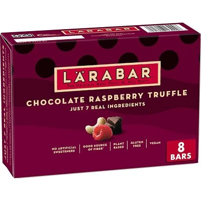 Trufa Larabar Chocolate Frambuesa, Barritas de Frutas Veganas Sin Gluten, 8 ct Foto 1 de 2