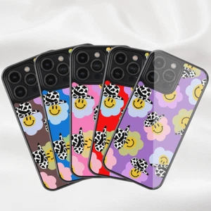 Smiley Face iPhone Case Bundle Flowers phone case 7 8 X XR XS 11 12 13 14 15 - Picture 1 of 12