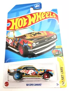 Hot Wheels '68 Copo Camero Gold #63 - 2023 HW Art Cars Super Treasure Hunt - Foto 1 di 3