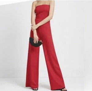 Marcella Park Strapless Split Leg Jumpsuit Size Medium - Picture 1 of 10