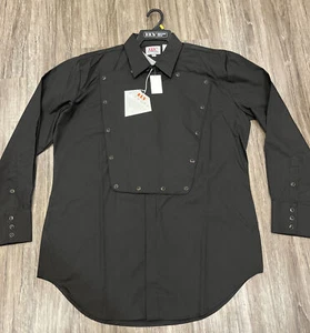 Vintage Ely Diamond Shirt Mens Large Black Bin Western Rodeo Cowboy Snap NWT - Picture 1 of 5