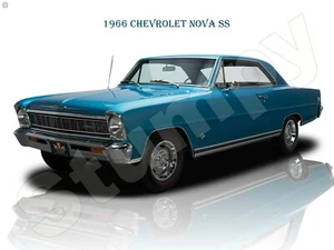 1966 Chevrolet Nova SS Metal Sign 9" x 12" or 12" x 16" - Picture 1 of 1