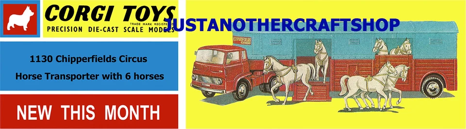 Corgi 1130 Chipperfields Circus Horse Transporter Poster Streamer Leaflet Sign - Image 1 of 1