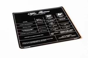 Adesivo Olio "Lubrificanti Consigliati" Alfa Romeo Spider Duetto IV serie 91-92 - Foto 1 di 2