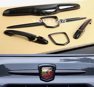 Combo Modanature De-Chrome Nero Lucido Piano per FIAT ABARTH 500 595 695 - Imagen 1 de 24