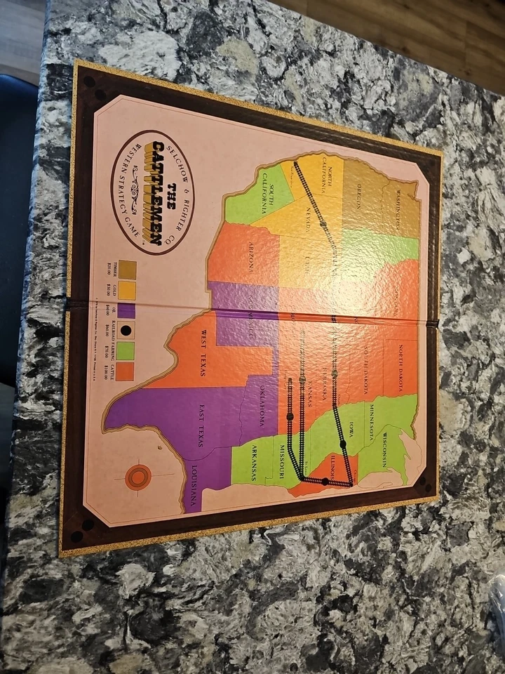 1977 THE CATTLEMEN Board Game Replacement Parts game board - Image 1 of 1