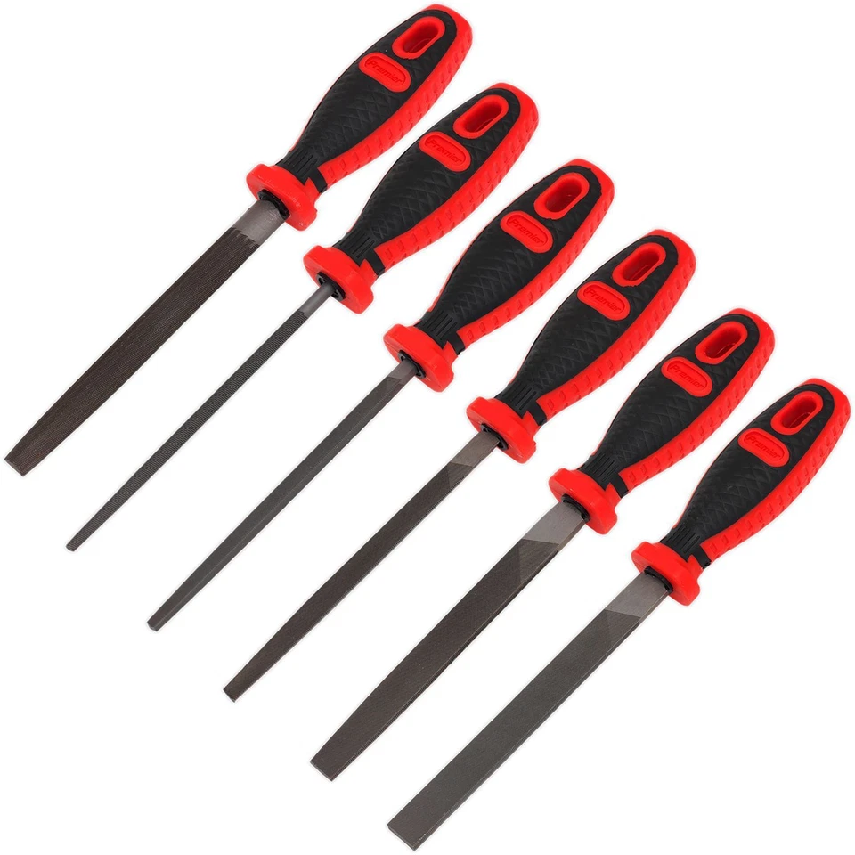 Sealey Engineers Files Flat Half Round Three Square File 150mm 200mm Premier - Image 1 of 1