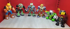 Mattel Fisher Price RESCUE HEROES 6" Action Figures vintage lot of 6 2000-2005