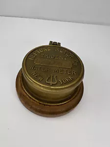 Industrial Jewelry box Brass Neptune Trident Metro Meter New York Water Meter - Picture 1 of 7