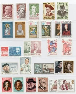 1980 - Europa CEPT (Anno completo) - Personaggi celebri, 32 paesi, 67 v. MNH** - Foto 1 di 3