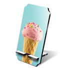 1x 5mm MDF Phone Stand Strawberry Ice Cream Cone Food Cafe #16924