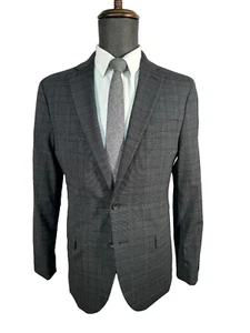 NEW KENNETH COLE Mens Black STRETCH SLIM FIT Sport Coat Blazer Jacket SIZE 42R - Picture 1 of 9