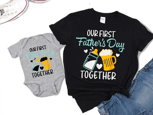 Father's Day Gift, Our First Father's Day Together, Father and Child Shirt - Picture 1 of 3