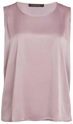 MARINA RINALDI Lilac Satin Sleeveless Blouse Top 23 UK 18 US 14 FR 48 IT 50 BNWT - Image 1 of 4
