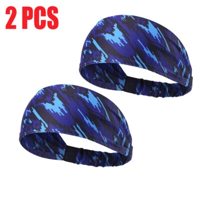 Stretch Sweatband Headband Yoga Gym Running Sport Sweat Head Band for Men Women - Image 1 of 4