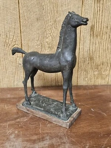 Caballo de Bronce Figura Modernista MCM De Colección Por Pino Conte Italiano "Cavallo" 14.5" T - Imagen 1 de 14