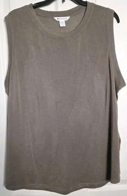 Regata Athleta Feminina Breezy, Leve, Marrom Bronzeado, Tamanho 1X - Imagem 1 de 4