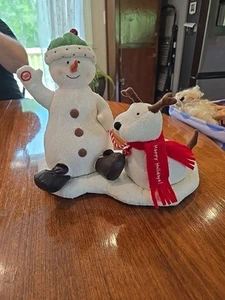 Hallmark 2004 Jingle Pals Plush Animated Snowman With Dog Tested And Works - Picture 1 of 4