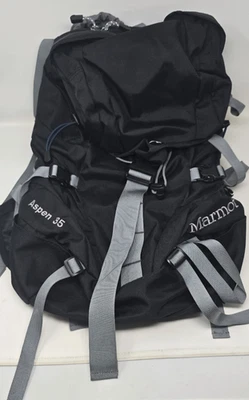 Mochila unissex Marmot Aspen 35 L preta estrutura interna caminhada acampamento ao ar livre  - Imagem 1 de 4