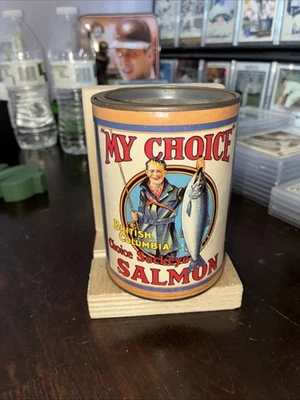 Vintage My Choice British Columbia Choice Sockeye Salmon Coin Bank - Imagem 1 de 4