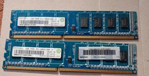 2x 2 GB DDR3 PC Ram PC3-10600 For Standard PC 4 GB  in Total (Ramaxel) - Picture 1 of 1