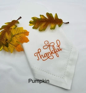 Embroidered Thanksgiving Dinner Napkins, Comes in Set of 6 or 12 - Picture 1 of 8
