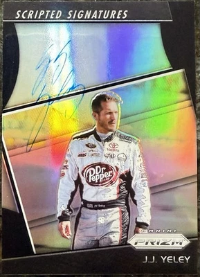 2018 Panini Prizm NASCAR Racing Scripted Signature J.J. JJ Yeley BLACK #1/1 AUTO - Image 1 of 2