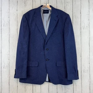 Nautica Options Marineblau Leinen 2-Knopf Kerbe Revers Blazer Sport Mantel Gr 42R - Bild 1 von 17