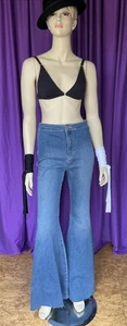 WE THE FREE “Just Float On” Extreme Flare Jeans in Jericho Blue Sz 28 Inseam 34 - Picture 1 of 12