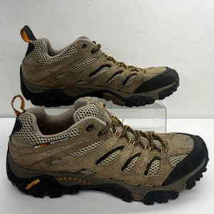 Merrell Shoes Mens 9.5 Moab Ventilator Hiking Sneakers Brown Lace Up Low J86595W - Picture 1 of 17