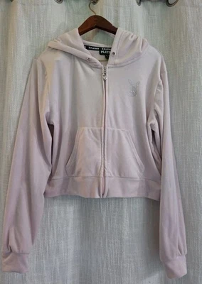 Playboy Full Zip Hoodie Jewel Playboy Bunny Pink Size XL Super Soft  - Image 1 of 4