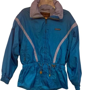 Descente Woman's Blue Ski Jacket Size Medium Lightweight Japenese Made Pockets - Picture 1 of 12