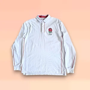 Men's White England Rugby Polo Shirt Size XXL - Picture 1 of 9