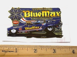 Medium Raymond Beadle BLUE MAX World Famous Funny Car NHRA Die Cut Decal Sticker - Picture 1 of 1