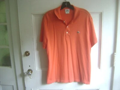 CAMISA POLO LACOSTE HOMBRE 7 NARANJA TODO ALGODÓN PIQUÉ; EXC. COND, Foto 1 de 2