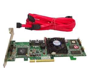 ARECA ARC1220 PCI-E x8 4 PORT SATA RAID CONTROLLER MIT SATA KABEL #GK10134 - Bild 1 von 1