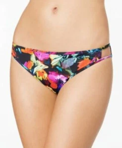 Parte inferior de bikini para mujer Bar III recortada hipster floral azul mediana cobertura completa - Imagen 1 de 4