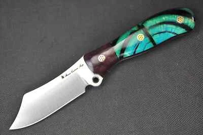 Busse Custom Trustee Warden .165” Satin INFI Grex CrossCut Teal SeaShell mango Foto 1 de 4