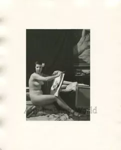 Nude woman painter in studio vintage art photo by Harry Amdur - Picture 1 of 1