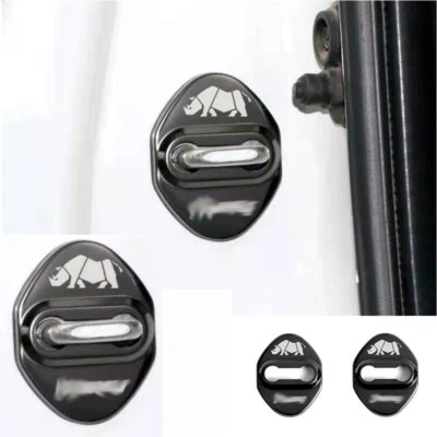 Logo Steel Car Door Lock Protector Buckle Cover for Suzuki Jimny 2-Door 2019+ - Image 1 of 4