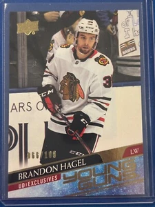 2020-21 Upper Deck #491 BRANDON HAGEL Young Guns Exclusives /100 - Picture 1 of 2