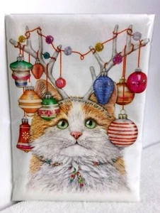 TOLLES KATZENGESCHENK! KATZE DEKORIERT 30" mal 30" MEHLSACK KÜCHENTUCH NEU - Bild 1 von 3