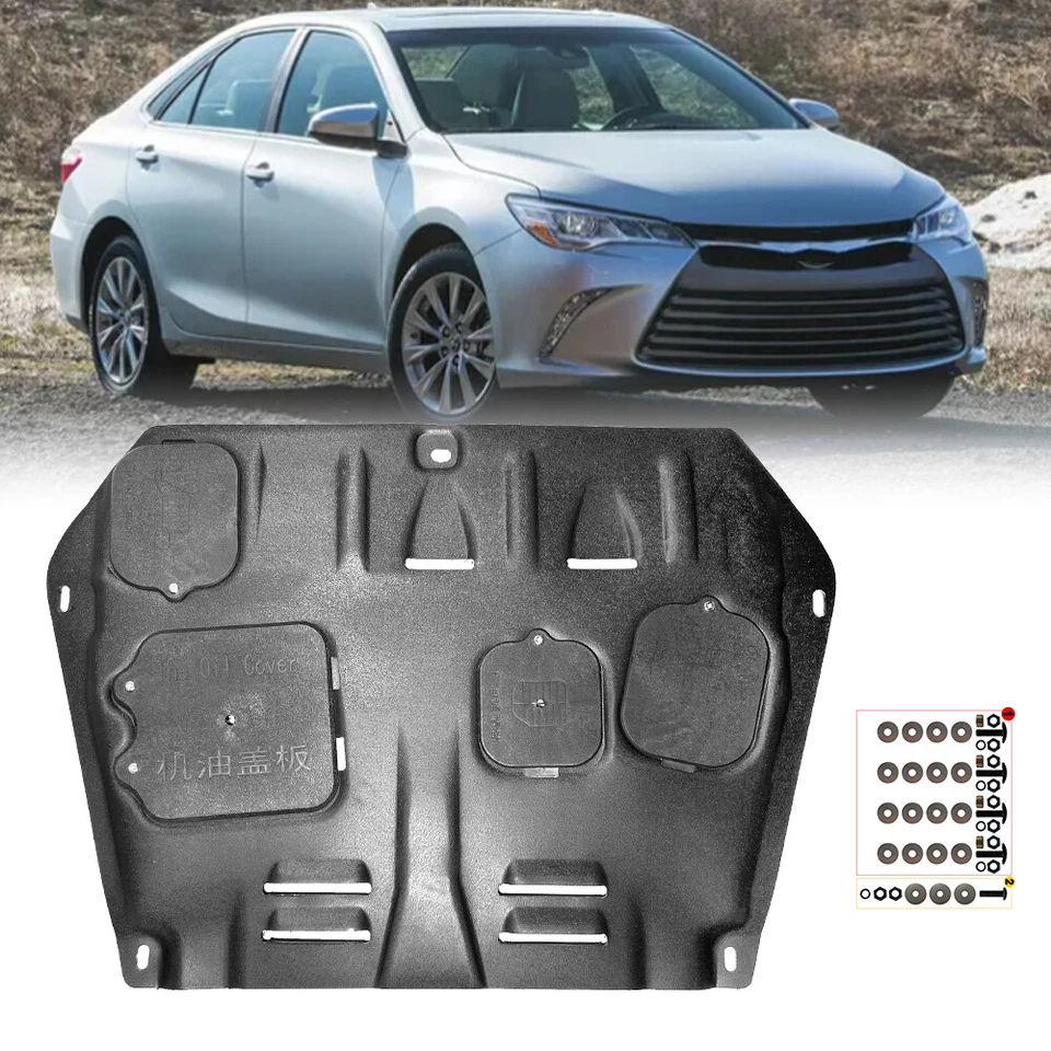 For Toyota Camry 2012-2017 Front Engine Under Cover Splash Shield Guards Black - Image 1 of 4
