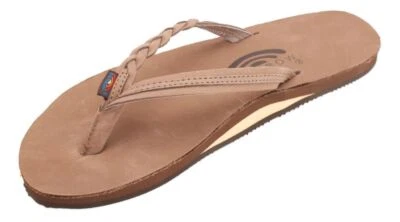 Woman Rainbow Flirty Braidy Single Layer Premier Leather 301ALTSB Dark Brown New - Image 1 of 4