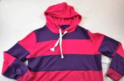 Mujer French Terry Sudadera Talla 2XL Rosa Morado Pull-on Sudadera con Capucha Manga Larga Foto 1 de 4