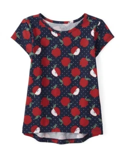 The Children's Place Girls Apple Short Sleeve Hi-low Tee Shirt Size Medium (7-8) - Picture 1 of 3