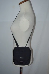 Eddie Bauer verstellbarer Riemen Crossbody Reisetasche Geldbörse schwarz Ripstop Nylon - Bild 1 von 11