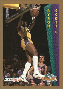 1992-93 Fleer Los Angeles Lakers Basketball Card #284 Byron Scott SD