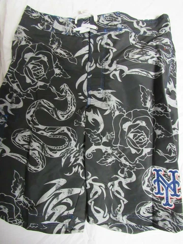 New York Mets Mens M L XL or 2XL Embroidered Swim Trunks Board Shorts C1 85 Cover