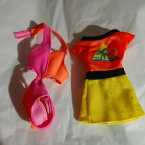 Barbie Fashion Fun Dress Glitter Beach WET & WILD SWIMSUIT BATHING SUIT - Picture 1 of 9